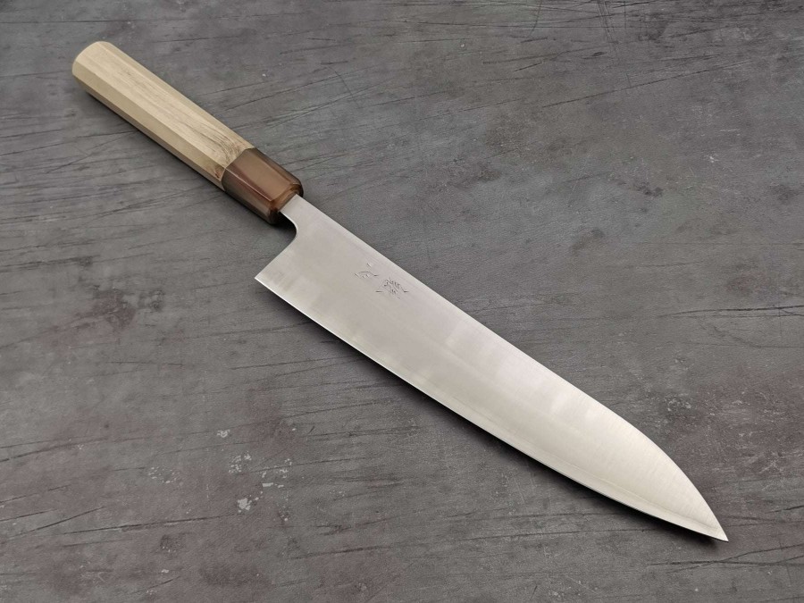 Knives * | Online Discount Nakamura Hamono Kaishin Ginsan Gyuto 240Mm