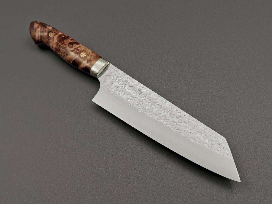 Knives * | Top Selling Yoshimi Kato Sg2 Tsuchime Bunka With Maplewood Handle