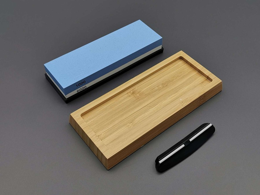 Accessories * | Special Style Dual Sided Sharpening Stone 1000/6000 & Guide