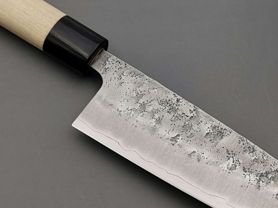 Knives * | Unique Tsunehisa Ginsan Nashiji Santoku