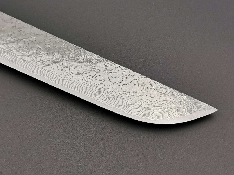 Knives * | Top Sellers Takeshi Saji R2 Mirror Damascus Sakimaru Sujihiki 240Mm