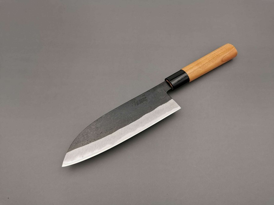 Knives * | Discount Store Daisuke Nishida White #1 Santoku Kurouchi