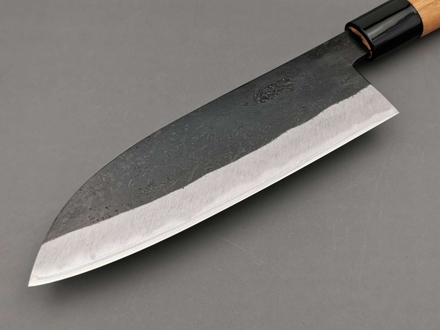 Knives * | Discount Store Daisuke Nishida White #1 Santoku Kurouchi