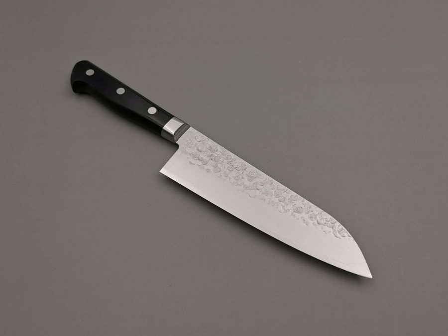 Knives * | Discounts Takamura Hamono Vg10 Tsuchime Santoku