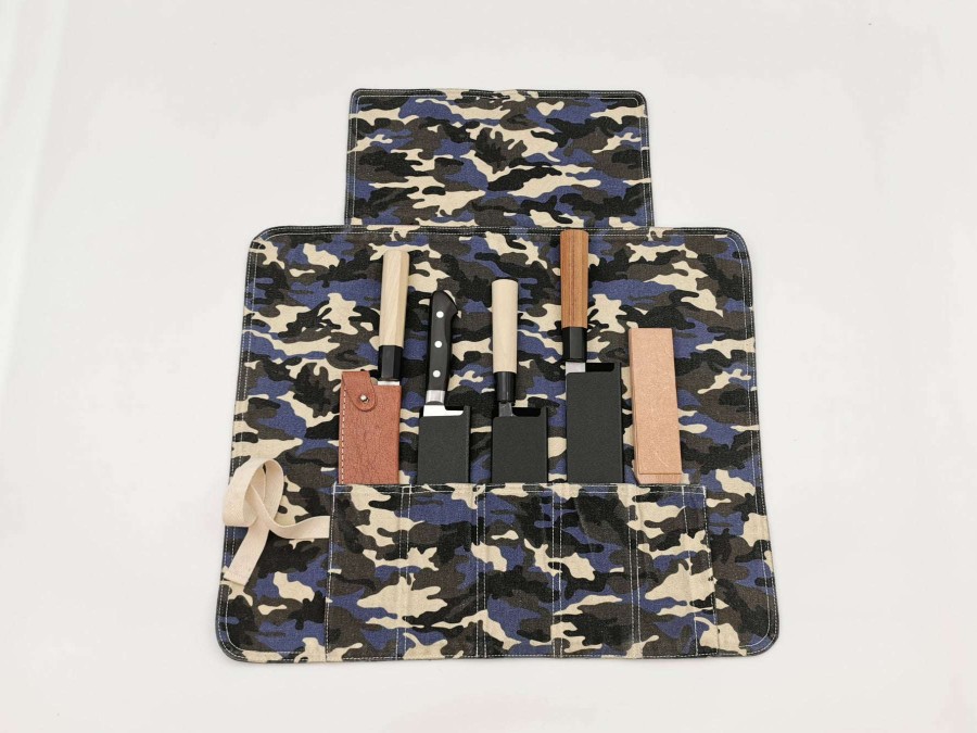 Accessories * | Less Expensive Camoflage Canvas Chef'S Knife Roll