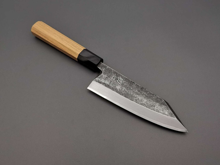 Knives * | Fashionable Hatsukokoro Blue #2 Kurouchi Single Bevel Kiritsuke Deba 150Mm