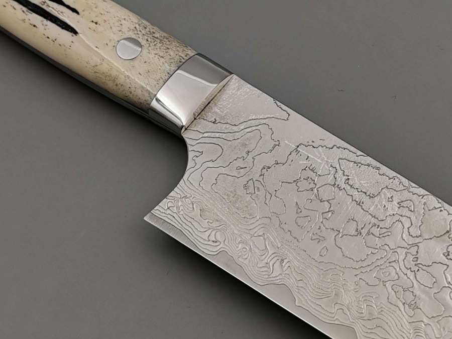 Knives * | Top Sellers Takeshi Saji R2 Mirror Damascus Bunka