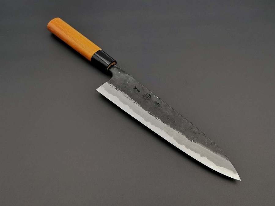 Knives * | Special Style Kyohei Shindo Aogami Kurouchi Gyuto 210Mm