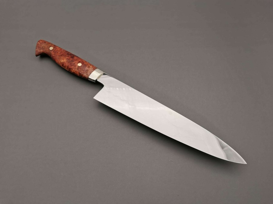 Knives * | Outlet Sale Yoshikazu Ikeda White #1 Fujisan Gyuto 240 With Custom Handle