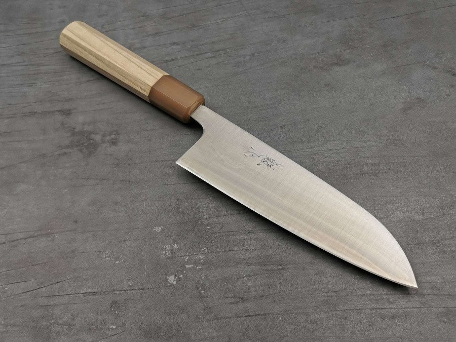 Knives * | Gift Selection Nakamura Hamono Kaishin Ginsan Santoku