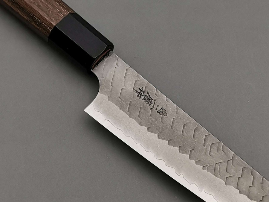 Knives * | Discounts Nigara Hamono Sg2 Matt Migaki Tsuchime Petty 150Mm