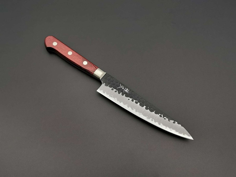 Knives * | Top Sellers Tsunehisa As Petty 135Mm With Red Pakka Handle