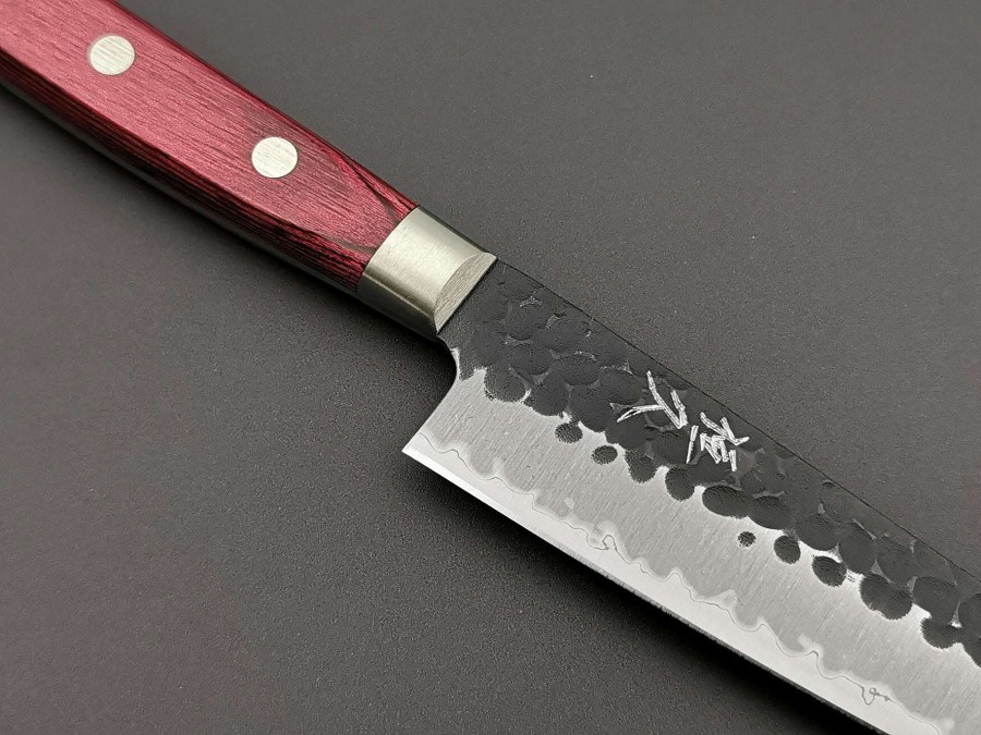 Knives * | Top Sellers Tsunehisa As Petty 135Mm With Red Pakka Handle