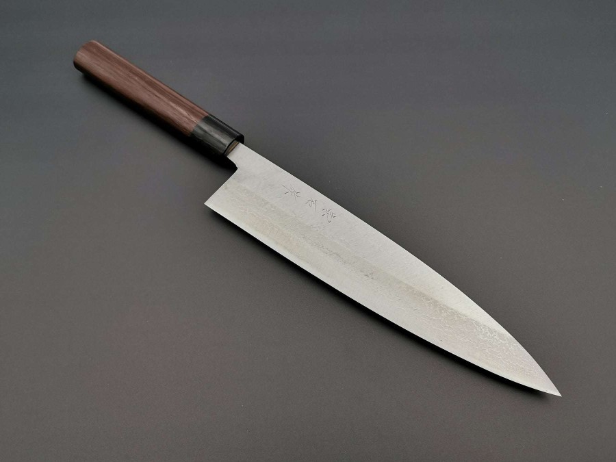 Knives * | Less Expensive Muneishi Aogami Stainless Clad Damascus Gyuto 240Mm