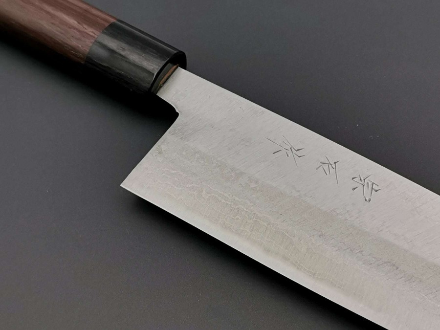 Knives * | Less Expensive Muneishi Aogami Stainless Clad Damascus Gyuto 240Mm