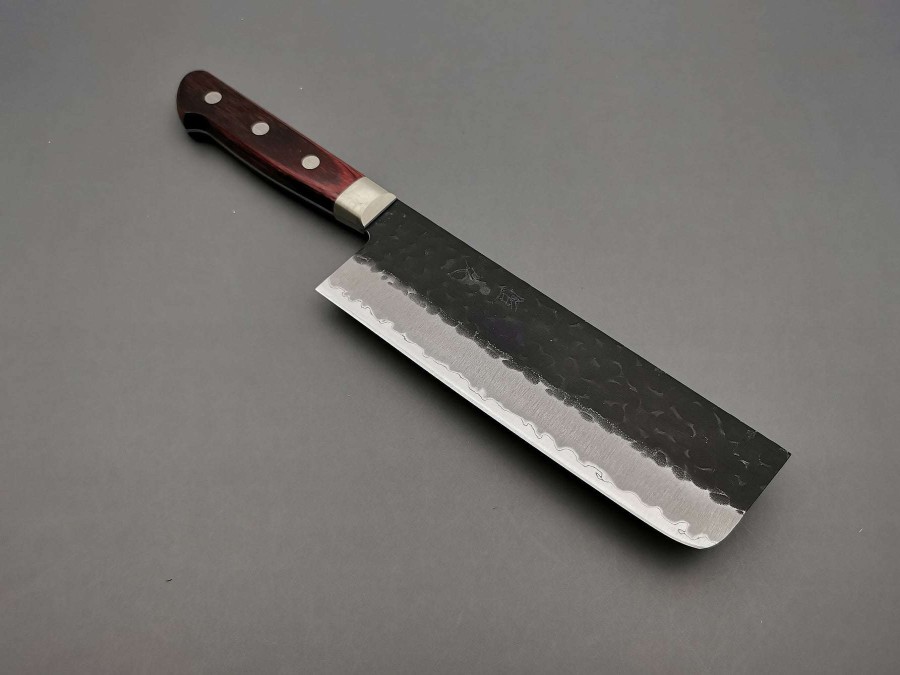 Knives * | Discount Store Tsunehisa As Nakiri With Red Pakka Handle