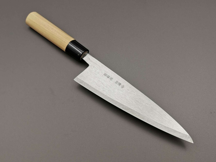 Knives * | Sale Online Michio Ishikawa White #2 Single Bevel Gyuto 190Mm