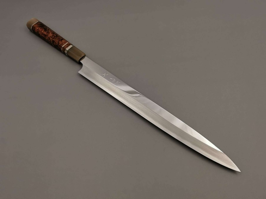 Knives * | Online Store Yu Kurosaki Blue #2 Mirror Yanagiba 330Mm