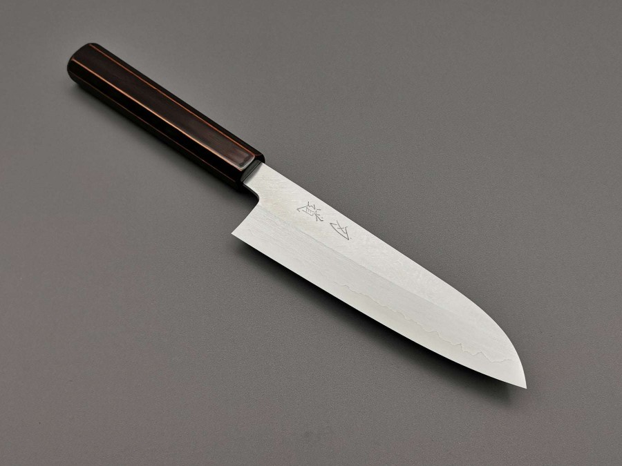 Knives * | Online Store Hado Ginsan Damascus Urushi Santoku