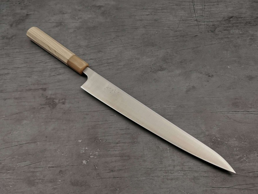 Knives * | Top Sellers Nakamura Hamono Kaishin Ginsan Sujihiki 270Mm