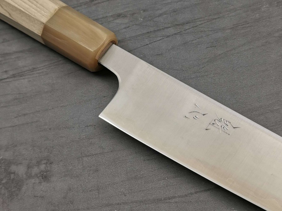 Knives * | Top Sellers Nakamura Hamono Kaishin Ginsan Sujihiki 270Mm