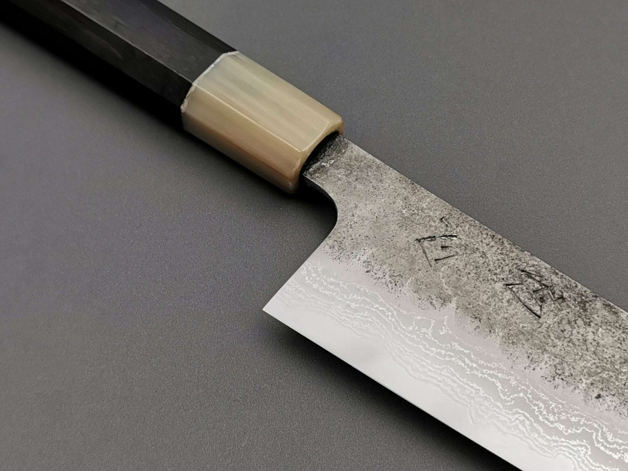 Knives * | Discounts Hatsukokoro Inazuma Bunka With Ebony Handle