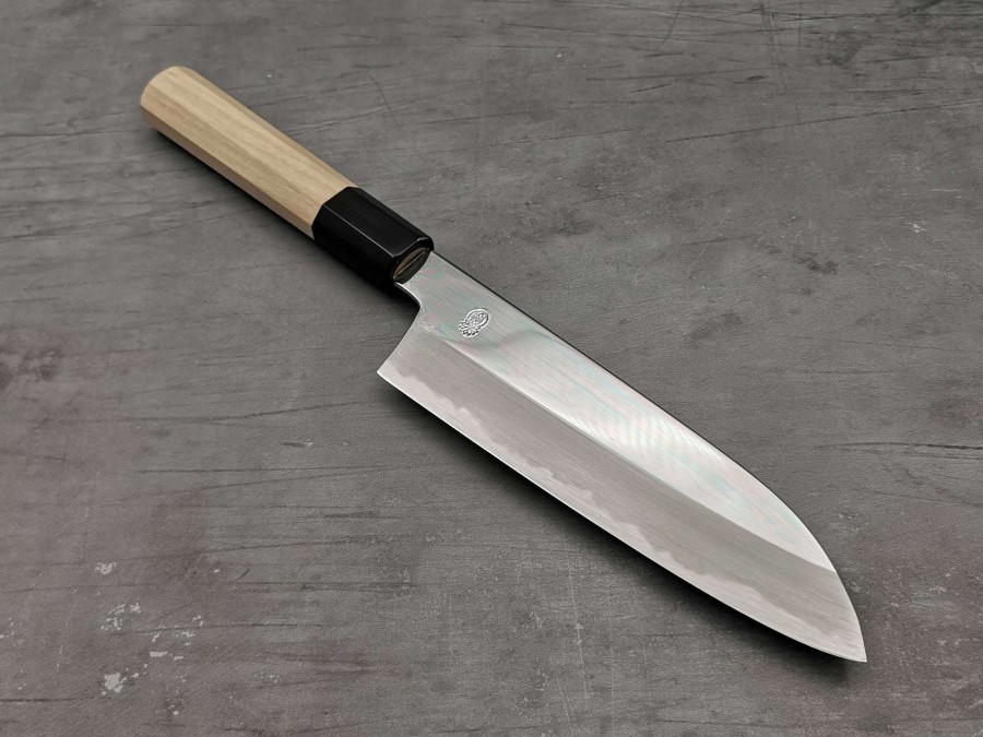 Knives * | Special Style Sakai Kikumori Choyo White #2 Santoku