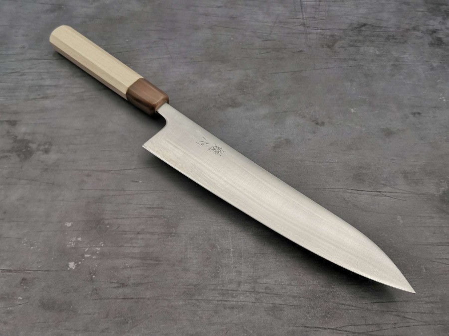 Knives * | Hot Selling Nakamura Hamono Kaishin Super Blue Gyuto 240Mm