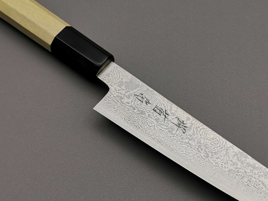 Knives * | Special Style Sakai Kikumori Ginsan Damascus Petty 150Mm