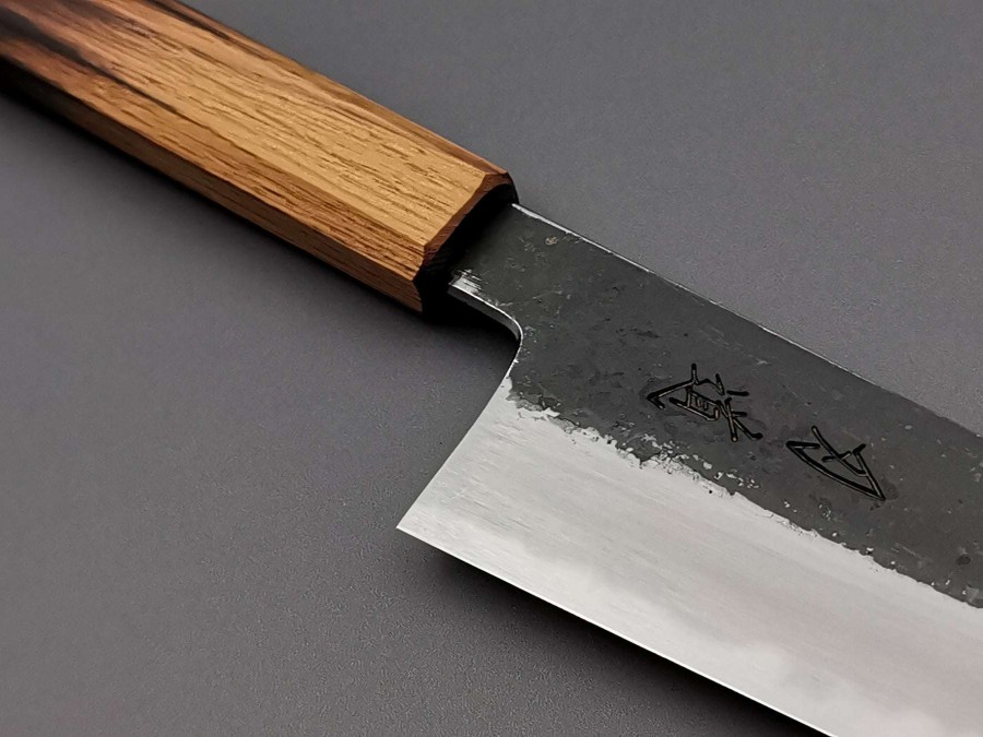 Knives * | Low Price Hado Sumi Bunka With Burnt Oak Handle