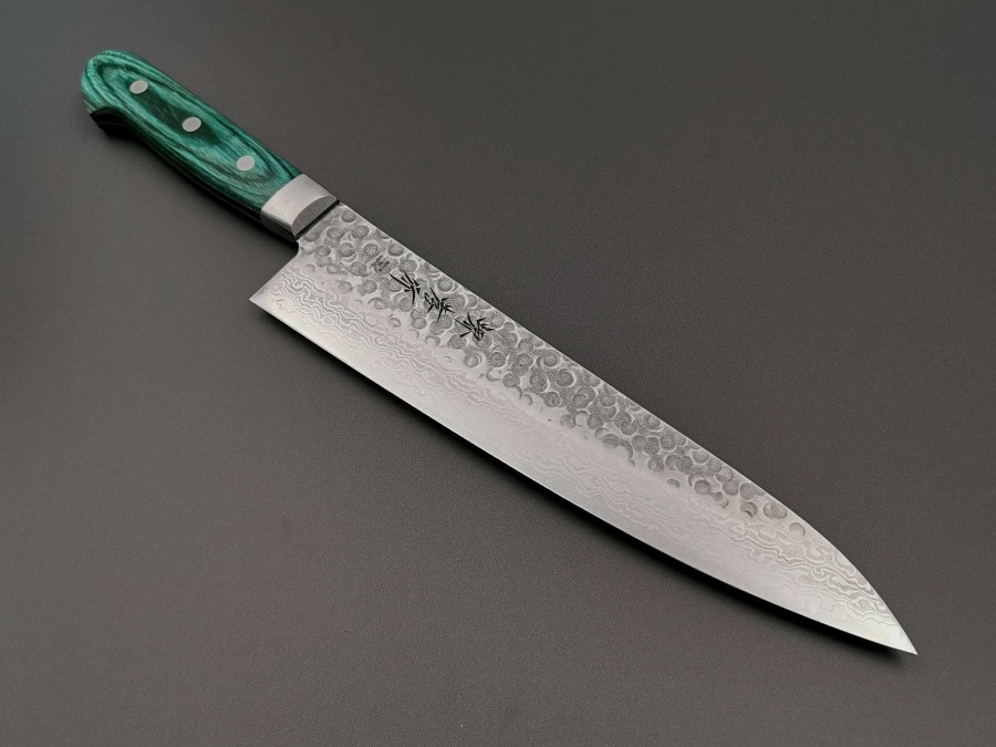 Knives * | Top Selling Sakai Takayuki Moonlit Waves Green Gyuto 240Mm