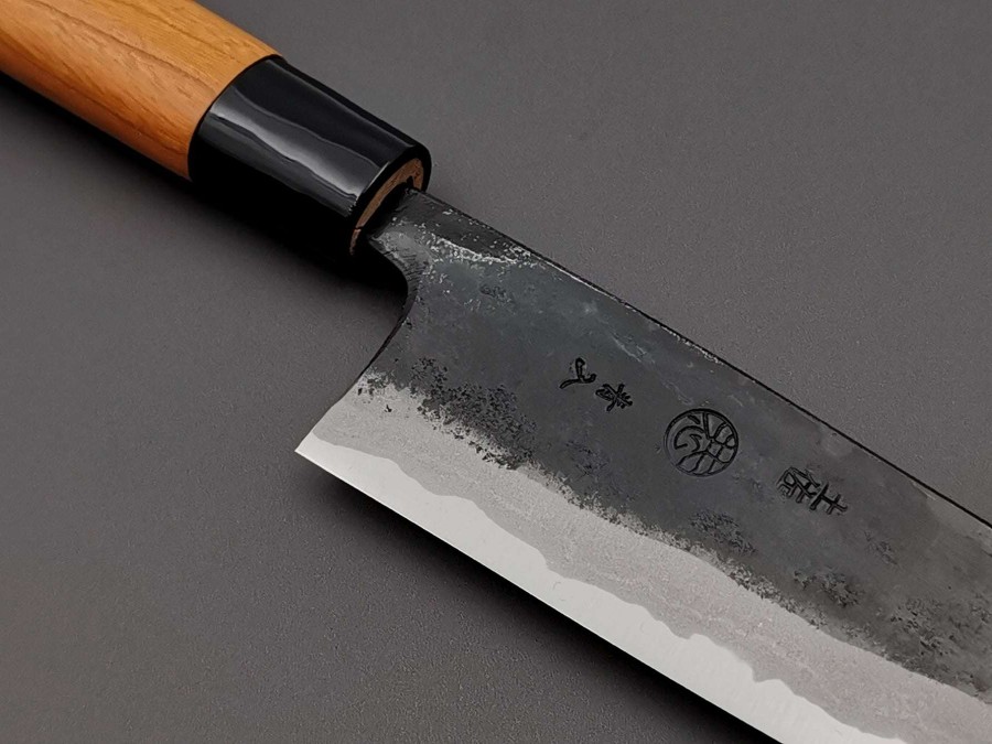 Knives * | Best Price Kyohei Shindo Aogami Kurouchi Santoku