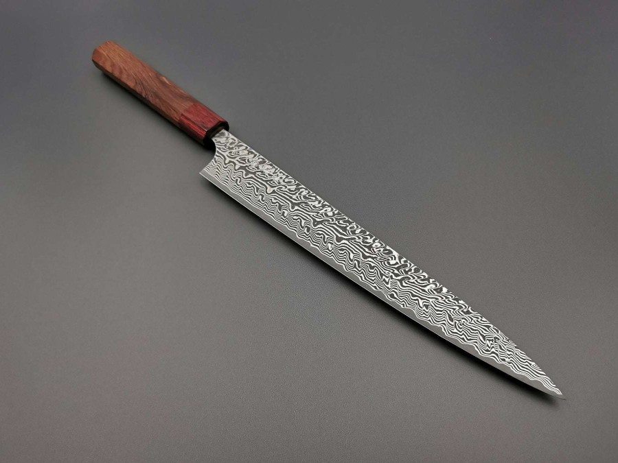 Knives * | Hot Selling Yoshimi Kato Sg2 Damascus Sujihiki 270Mm