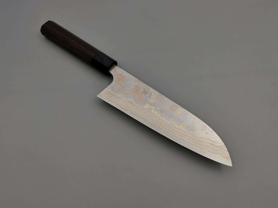 Knives * | Gift Selection Takeshi Saji Rainbow Damascus Santoku