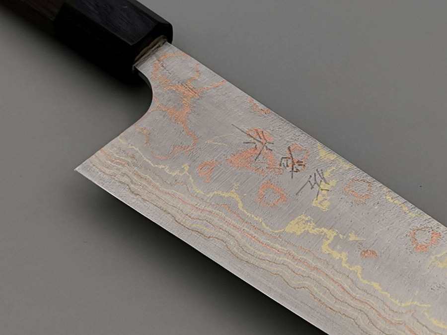 Knives * | Gift Selection Takeshi Saji Rainbow Damascus Santoku