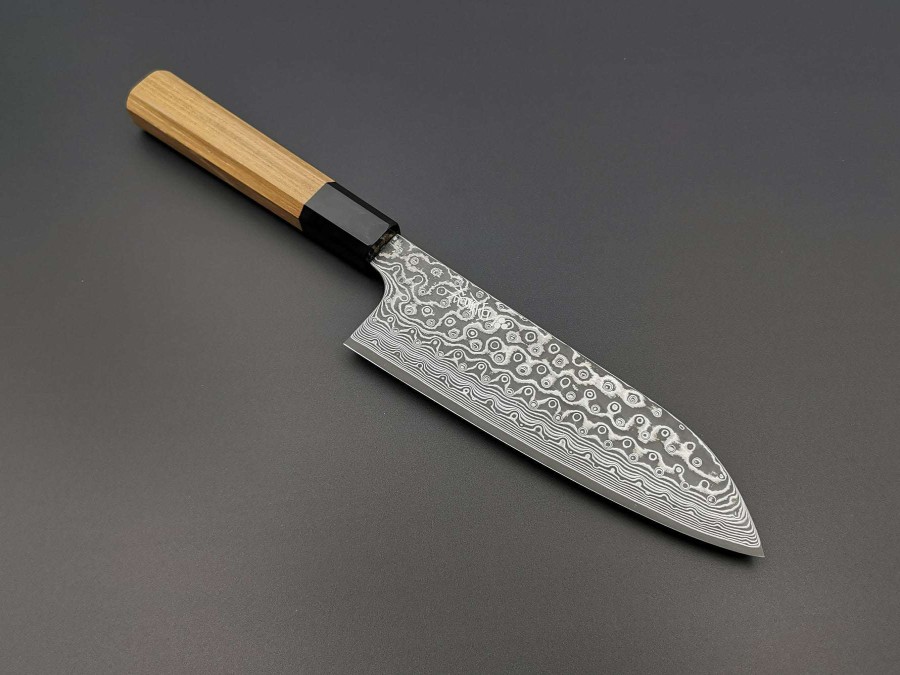 Knives * | Sale Online Nigara Hamono Sg2 Damascus Santoku