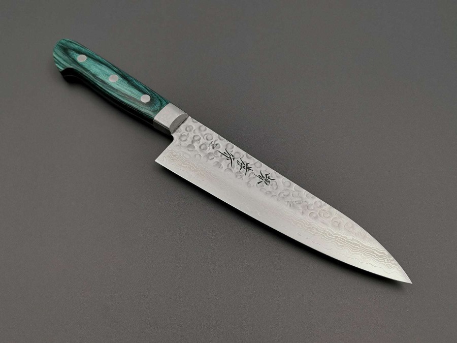 Knives * | Top Sellers Sakai Takayuki Moonlit Waves Green Gyuto 180Mm