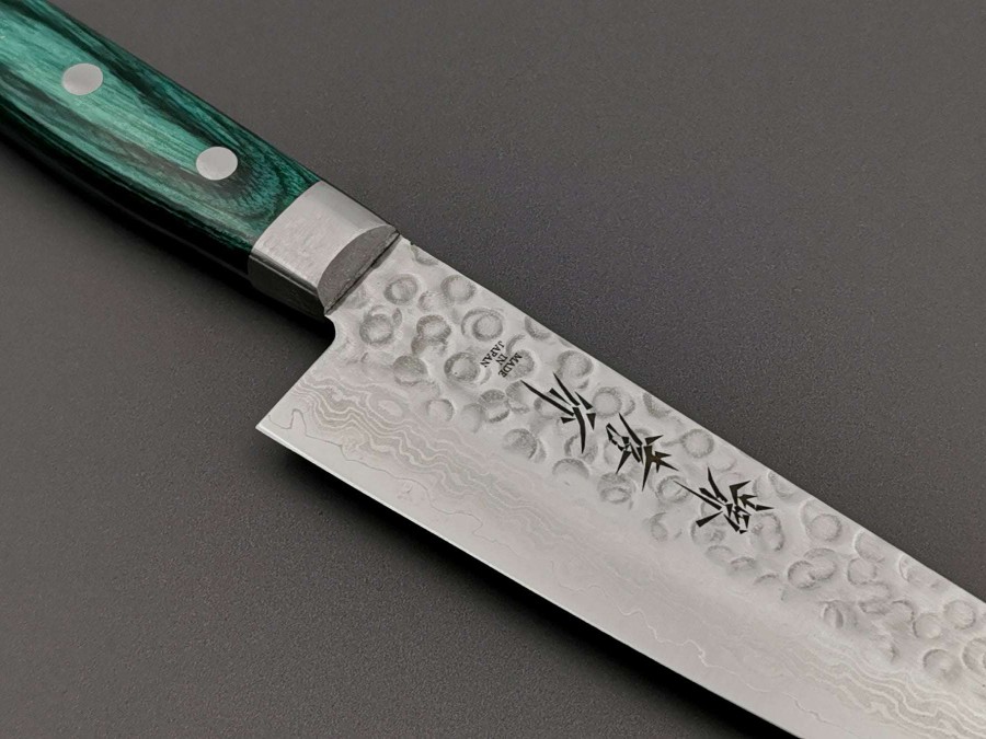 Knives * | Top Sellers Sakai Takayuki Moonlit Waves Green Gyuto 180Mm