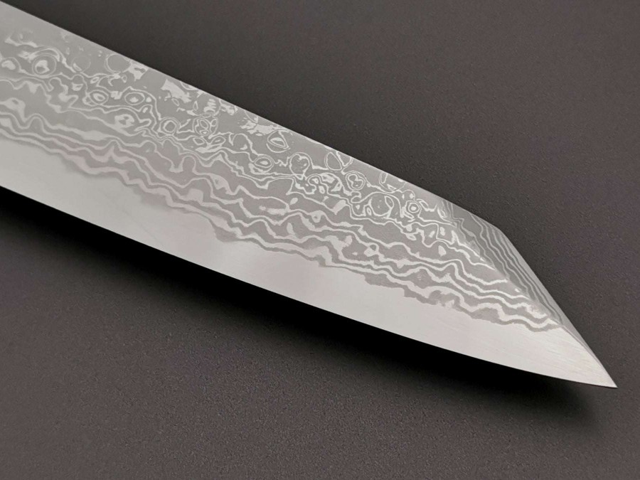 Knives * | Low Price Yauji Yoshihiro Blue #2 Damascus Kiritsuke Yanagiba 330Mm