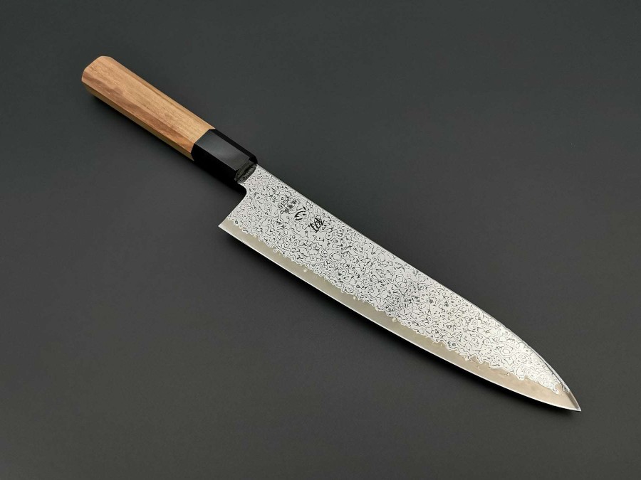 Knives * | Special Style Hatsukokoro Sunaarashi Vg10 Gyuto 210Mm