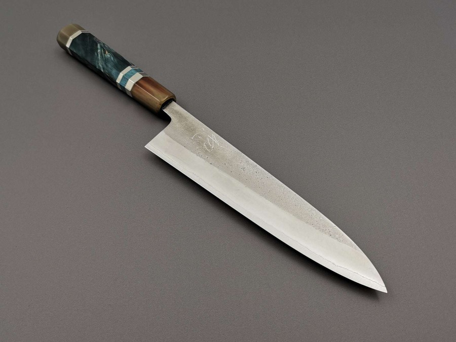 Knives * | Top Selling Yoshikane Hamono White #2 Gyuto 210Mm With Maple Double Marble Handle