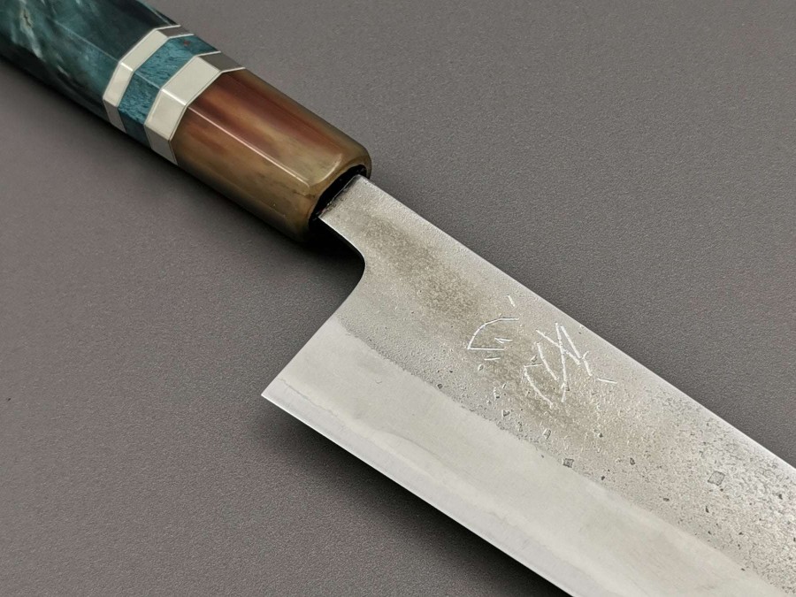 Knives * | Top Selling Yoshikane Hamono White #2 Gyuto 210Mm With Maple Double Marble Handle