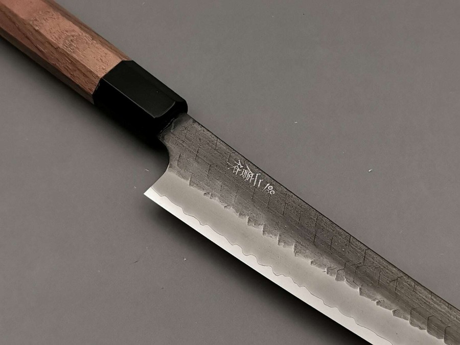 Knives * | Gift Selection Nigara Hamono Sg2 Kurouchi Tsuchime Kiritsuke Petty 150Mm