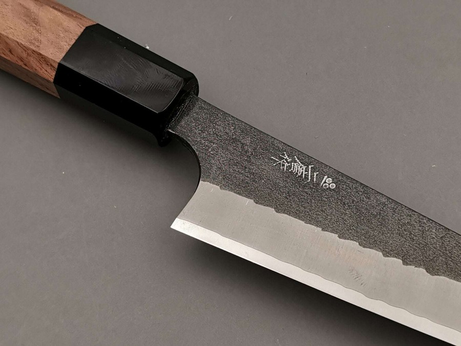 Knives * | Best Price Nigara Hamono Sg2 Kurouchi Tsuchime Honesuki