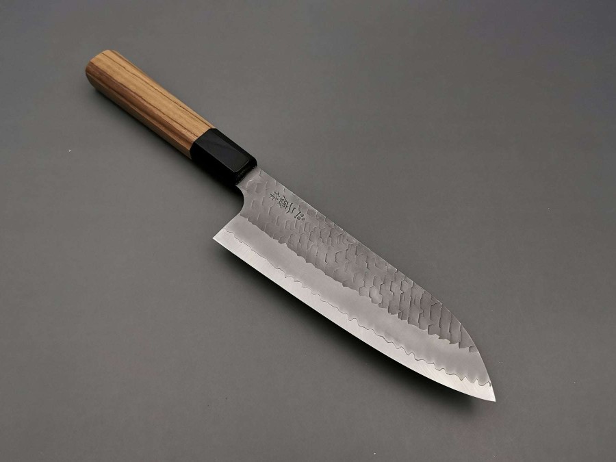 Knives * | Online Discount Nigara Hamono Sg2 Migaki Tsuchime Santoku