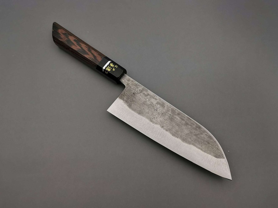 Knives * | Hot Selling Goko Hamono White #1 Nashiji Santoku