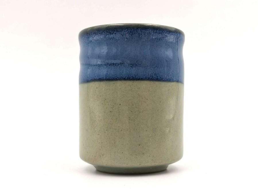 Houseware * | Discounts Mino Ware Yunomi Chawan Tea Cup Denim Blue & Moss Green