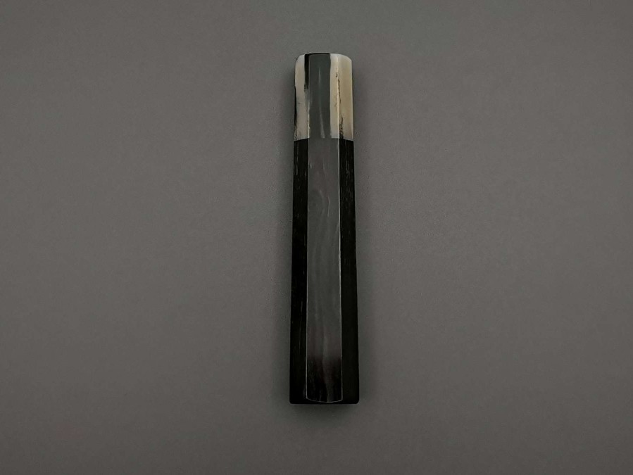 Accessories * | Discount Store Ebony Handle With Single Marble Buffalo Horn Bolster