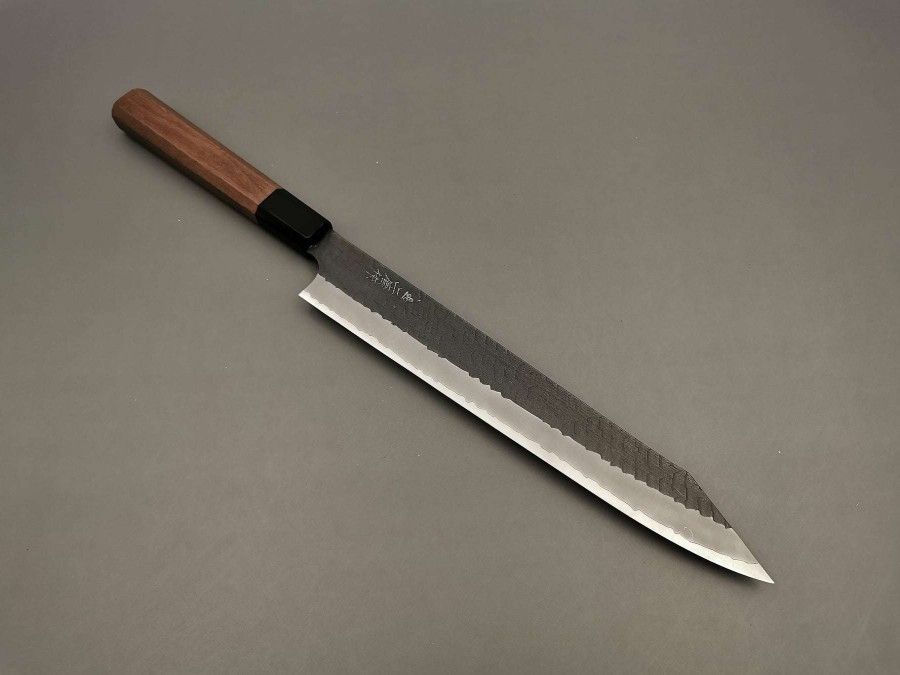 Knives * | Best Price Nigara Hamono Sg2 Kurouchi Tsuchime Kiritsuke Sujihiki 255Mm