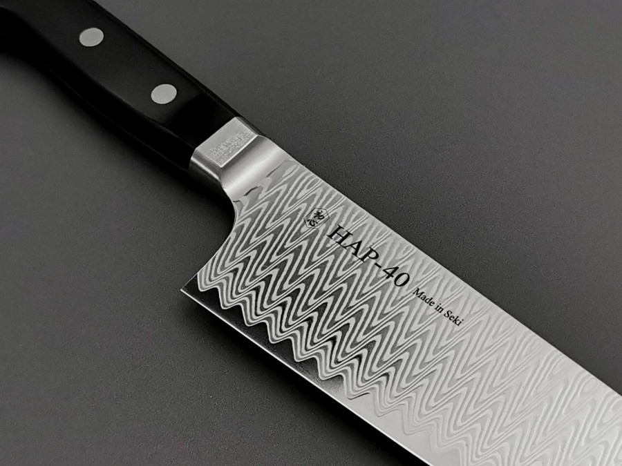 Knives * | Online Store Hatsukokoro Hayabusa Hap40 Damascus Santoku